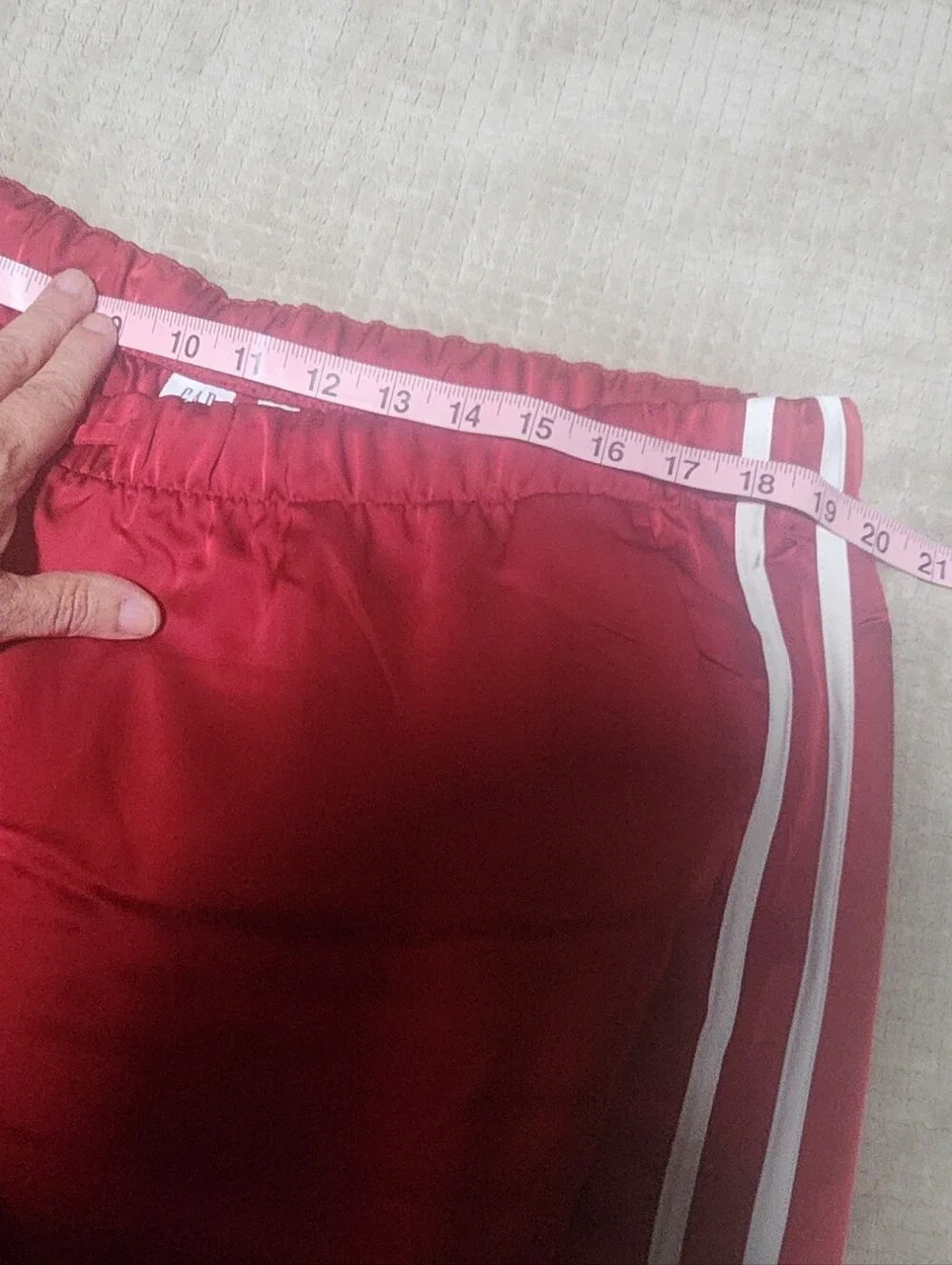 NWT Gap Drawstring Relaxed Red Satin Pants XL